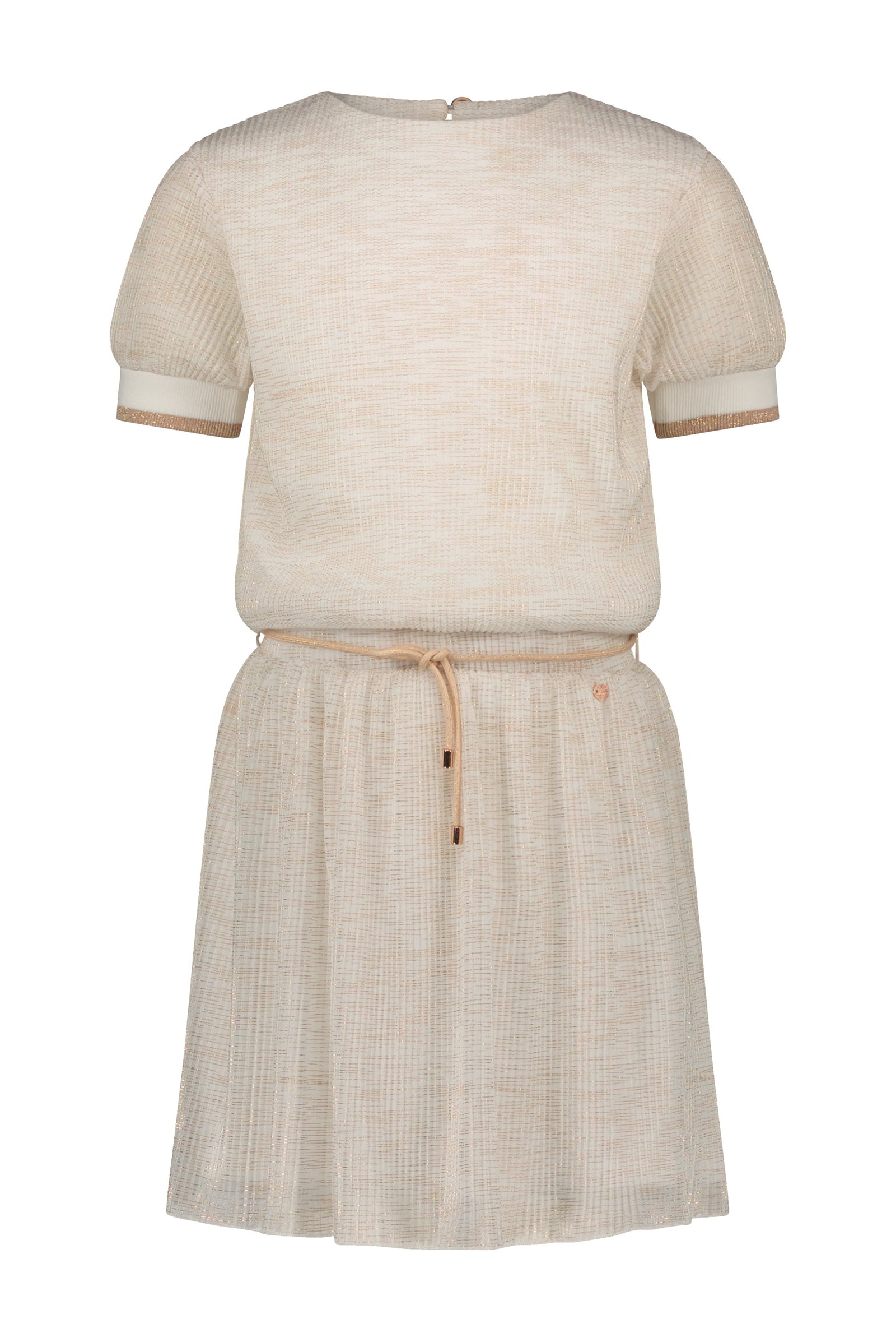 NoNo Merle crincle voile dress with ribbed sleevecuffs