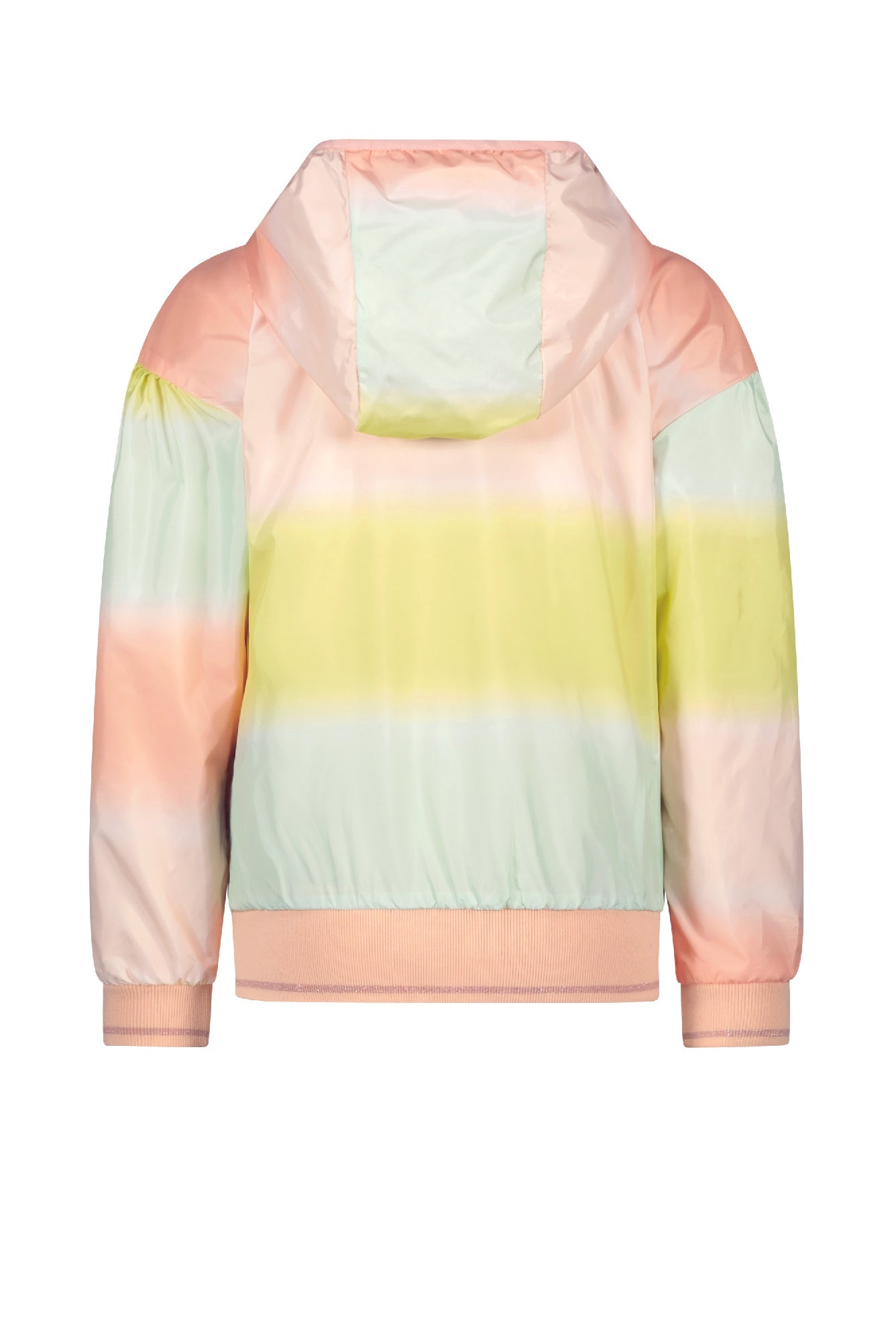 Meisjes Recycled polyester Beau hooded bomber jacket dropped shoulders van NoNo in de kleur Light Peach in maat 134-140.