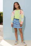 Meisjes Recycled polyester Beau hooded bomber jacket dropped shoulders van NoNo in de kleur Light Peach in maat 134-140.