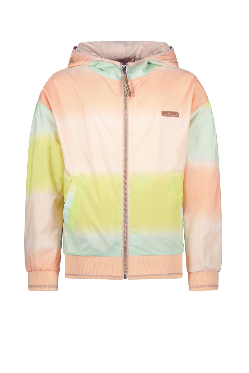 Meisjes Recycled polyester Beau hooded bomber jacket dropped shoulders van NoNo in de kleur Light Peach in maat 134-140.