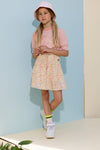 Meisjes Kaylan waffled top with N embroidery van NoNo in de kleur Rosy Sand in maat 134-140.