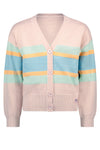 Meisjes Aloha long sleeved knitted cardigan with low v-neck van NoNo in de kleur Rosy Sand in maat 134-140.