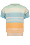 Meisjes Kes dropped sleeve s/sl knitted sweater van NoNo in de kleur Cream Mint in maat 134-140.