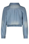 Meisjes Donna light weight denim zip up jacket van NoNo in de kleur Jeans in maat 134-140.