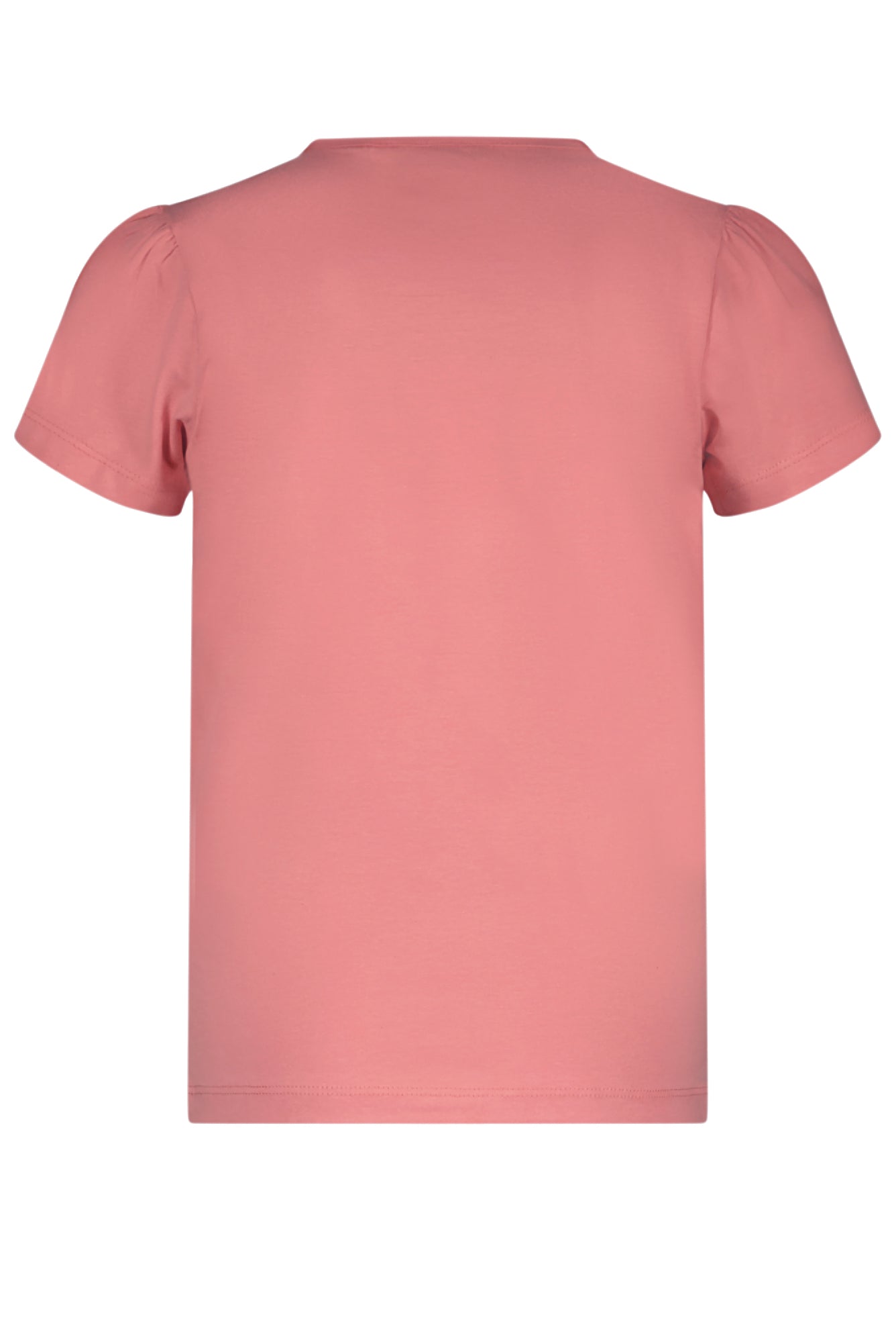 Meisjes Kantal tshirt s/sl with text message van NoNo in de kleur Peach Blossom in maat 134-140.
