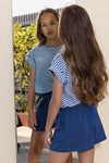 NoNo Sulia sweat short with selffabric strap at front