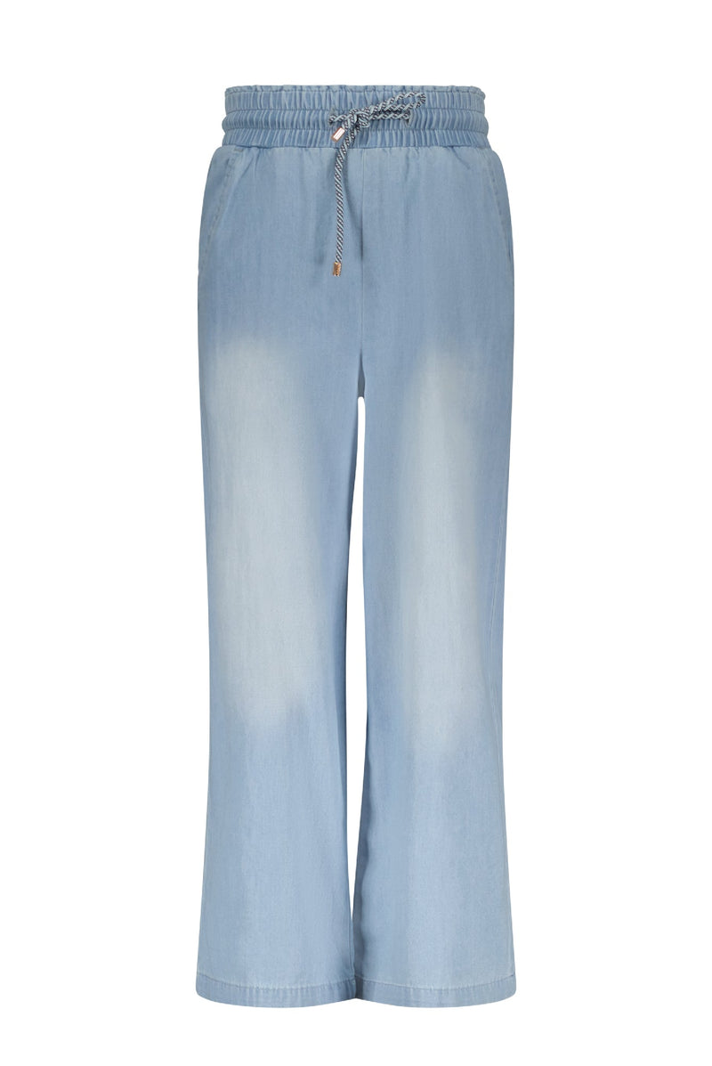 Meisjes SaylaB palazzo light weight denim pants van NoNo in de kleur Jeans in maat 134-140.