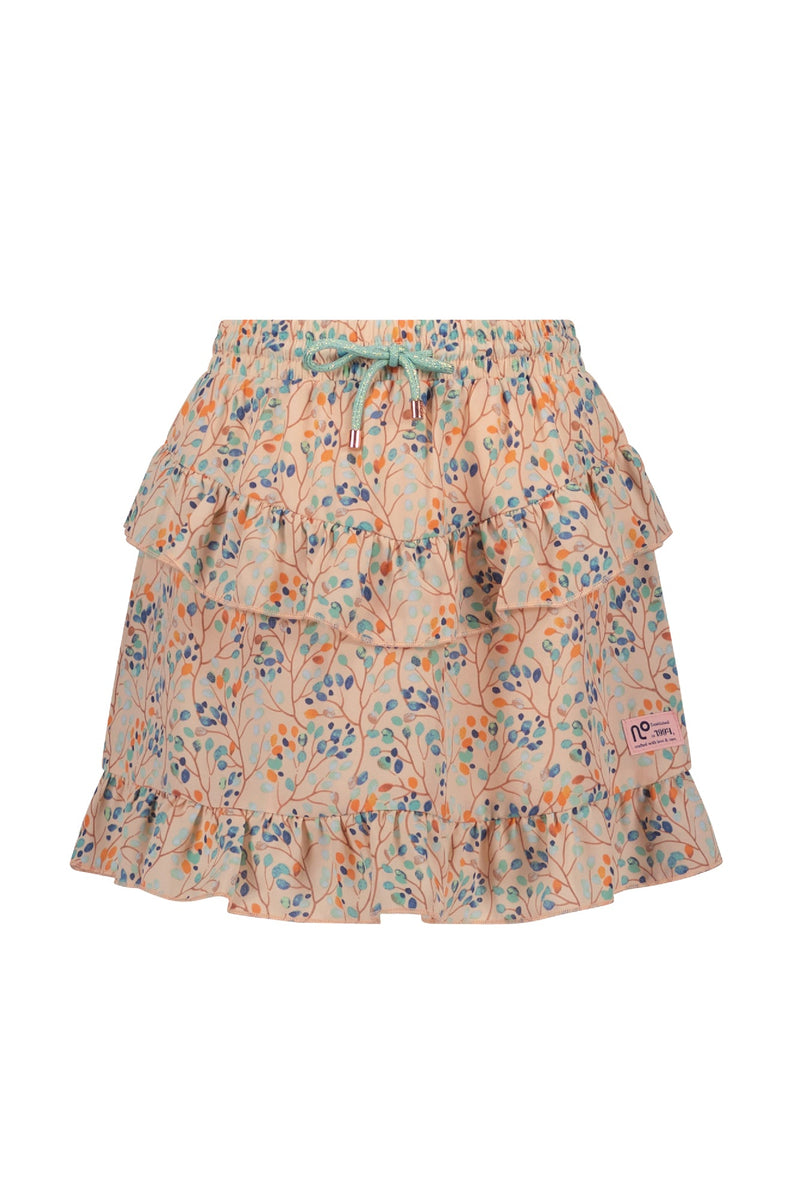 Meisjes Neva short skirt with pants lining van NoNo in de kleur Rosy Sand in maat 134-140.