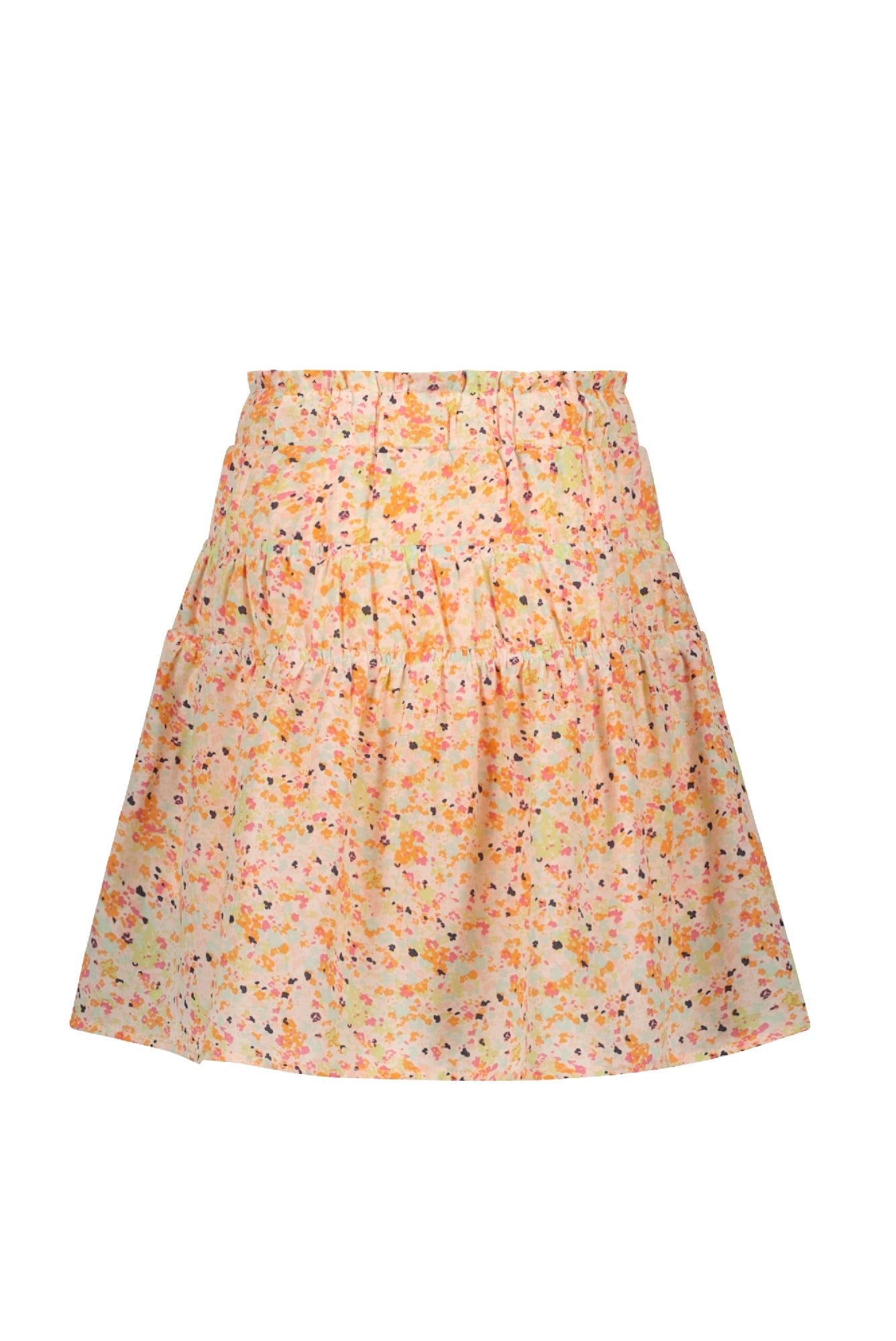 Meisjes Nellie skirt short with elastic details + short lining van NoNo in de kleur Sour Lime in maat 134-140.
