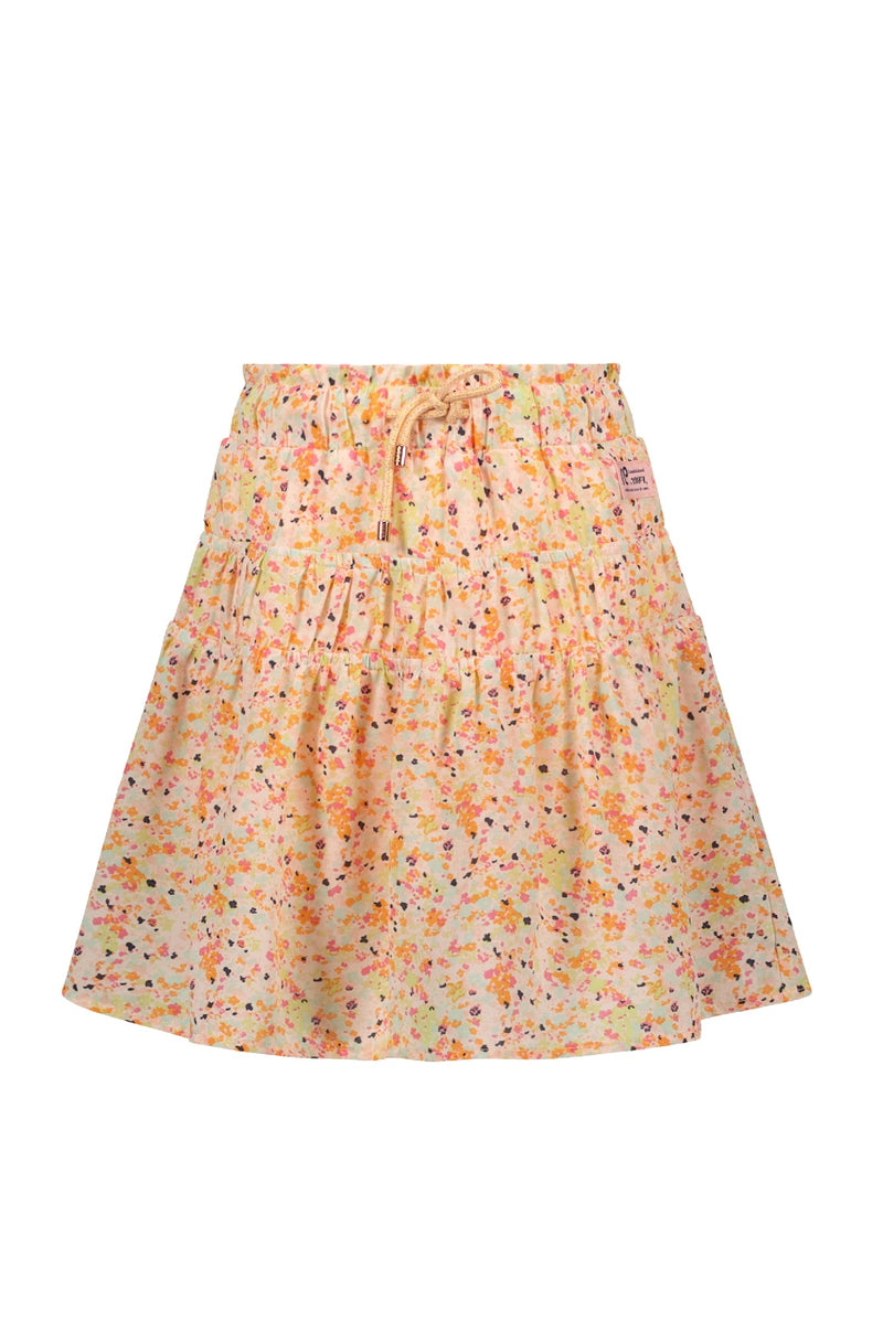 Meisjes Nellie skirt short with elastic details + short lining van NoNo in de kleur Sour Lime in maat 134-140.