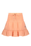 Meisjes Noor solid short skirt with smocked waistband van NoNo in de kleur Melon in maat 134-140.
