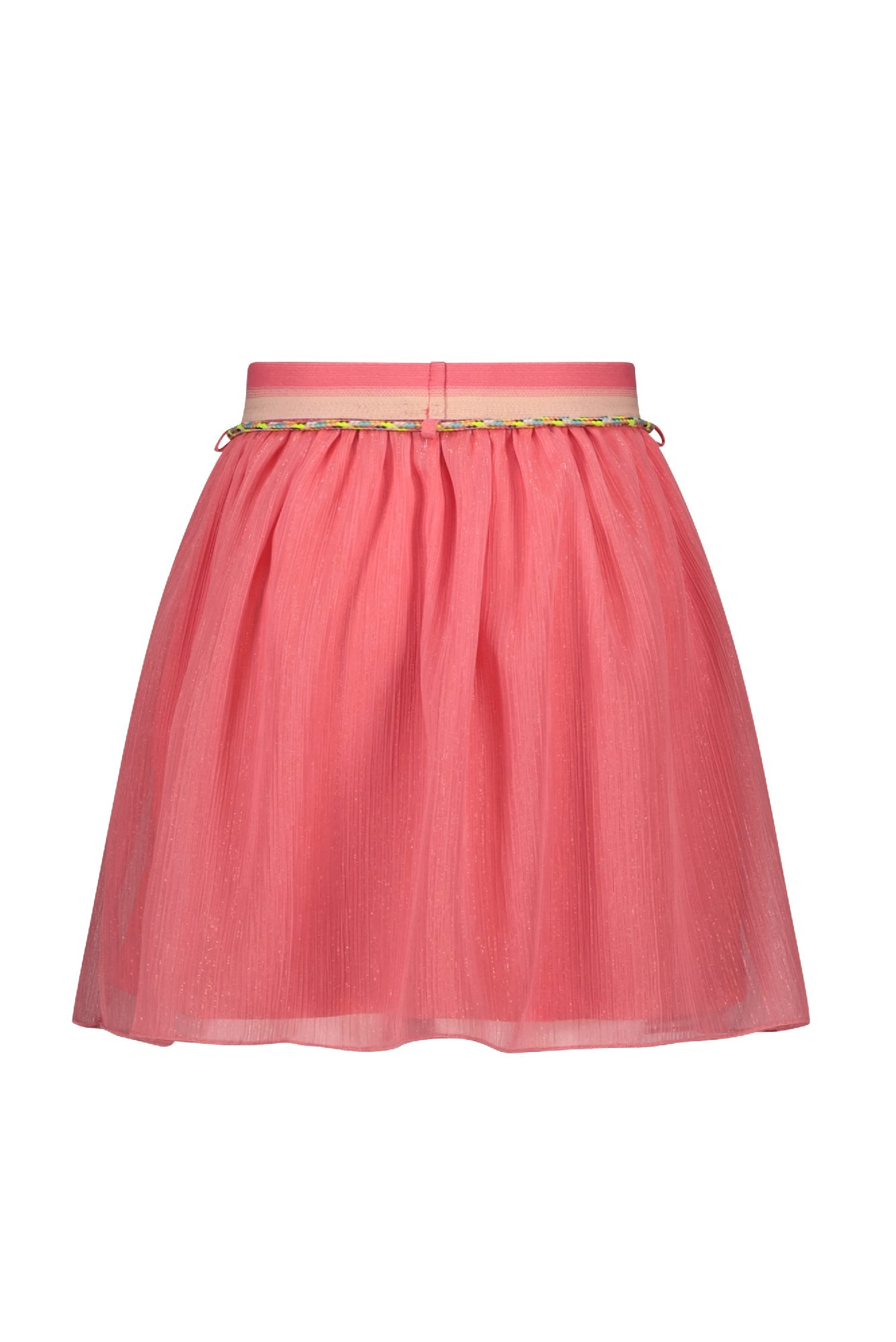 Meisjes Noba solid skirt with colored cord van NoNo in de kleur Peach Blossom in maat 134-140.