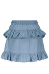 Meisjes Neva short light weight denim skirt with pants lining van NoNo in de kleur Jeans in maat 134-140.