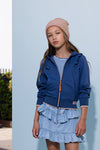Meisjes Neva short light weight denim skirt with pants lining van NoNo in de kleur Jeans in maat 134-140.