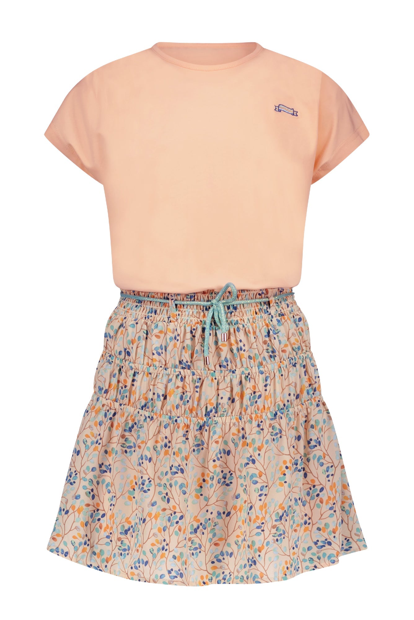 NoNo Manyu combi dress jersey s/sl top+woven skirt