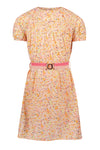 Meisjes Manil wide dress with smock detail at chest+elasticated waistband van NoNo in de kleur Sour Lime in maat 134-140.
