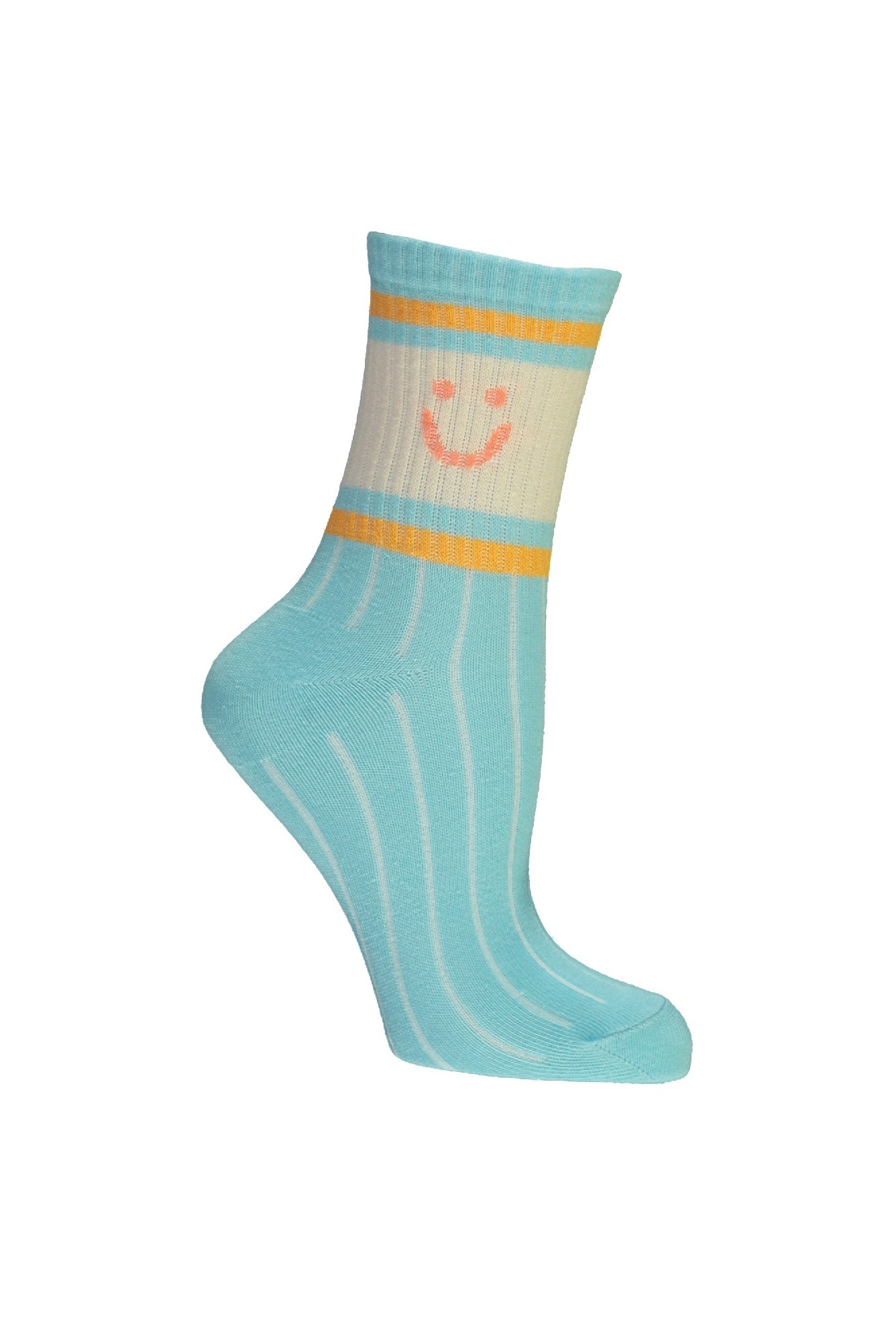 Meisjes Riley sporty Smiley sock van  in de kleur Sky High in maat 122-140.