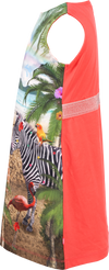 Meisjes Mouwloze jurk Jungle van Someone in de kleur CORAL in maat 140.