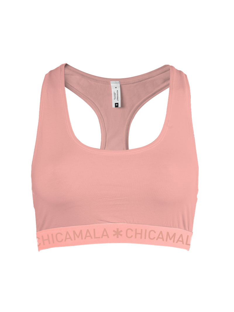 Meisjes Girls racer back solid Pastelc  van  in de kleur Pink in maat 176.