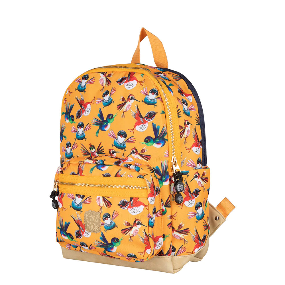 Pick & Pack Rugzak Girls - Birds M Citrus