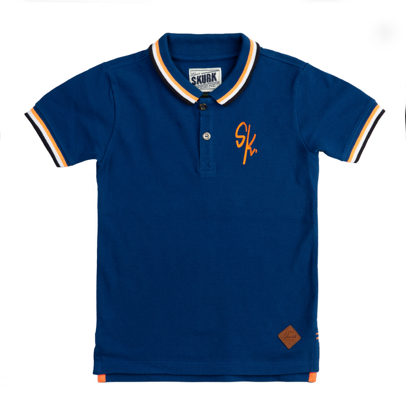 Jongens Polo korte mouw Porter blue van Skurk in de kleur Blue in maat 164, 170.