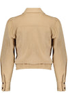 Meisjes Bodhy twill button up indoorjacket with teddy collar van NoBell in de kleur Beige in maat 170-176.