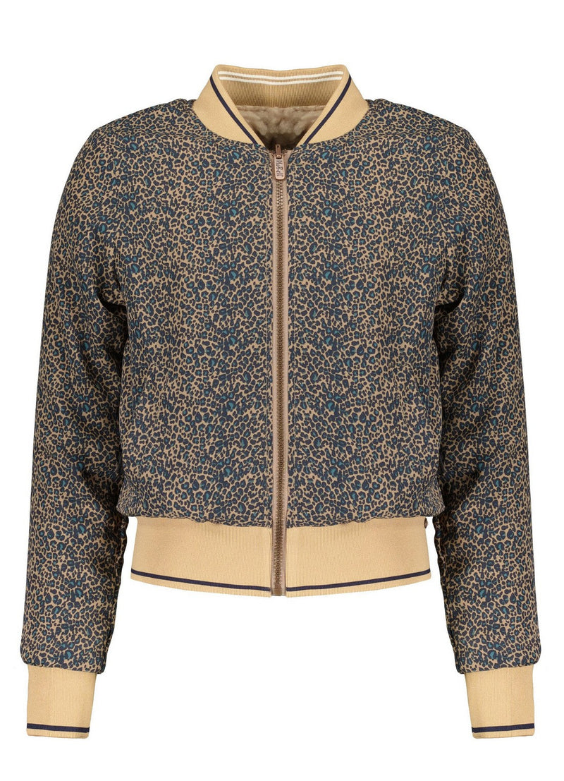 Meisjes Donkey reversible indoor jacket van NoBell in de kleur Beige in maat 170-176.