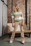 Meisjes Kes dropped sleeve knited sweater gradient effect van NoBell in de kleur Minty Grey in maat 170-176.