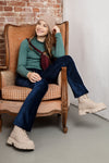 Meisjes Koba cable knit turtle neck l/sl top van NoBell in de kleur Dark Canton in maat 170-176.