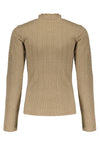 Meisjes Koba cable knit turtle neck l/sl top van NoBell in de kleur Beige in maat 170-176.