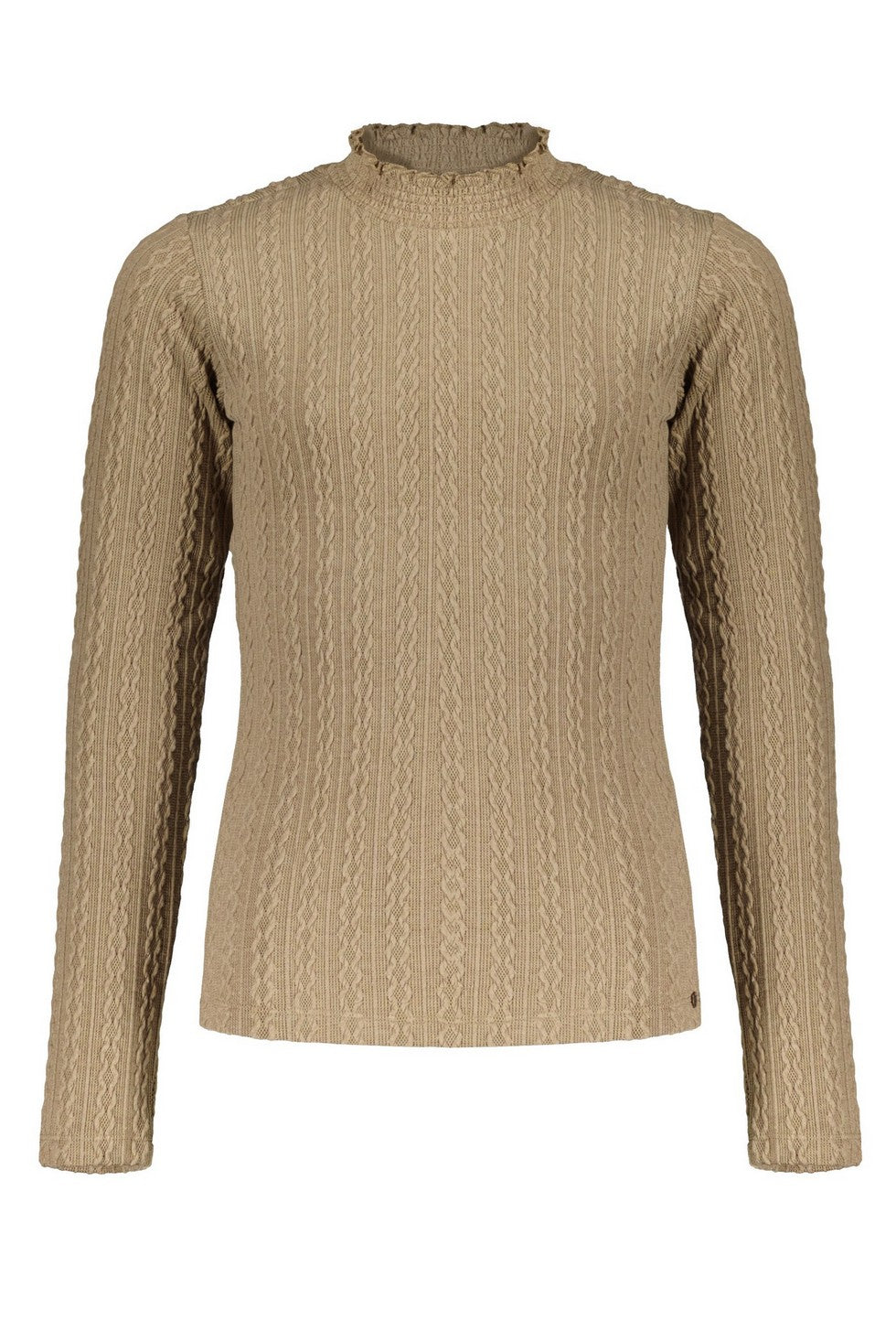 NoBell Koba cable knit turtle neck l/sl top