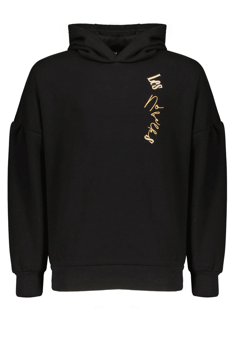 NoBell Kumy hooded furry sweat with dropped sleeves