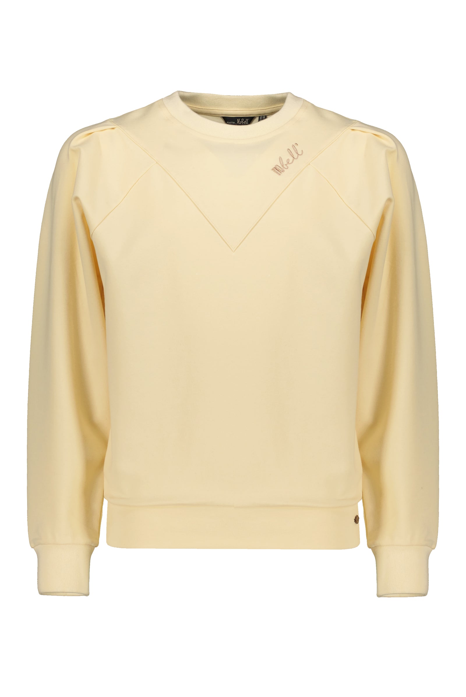 NoBell Kimo crew neck sweater with v shaped detail