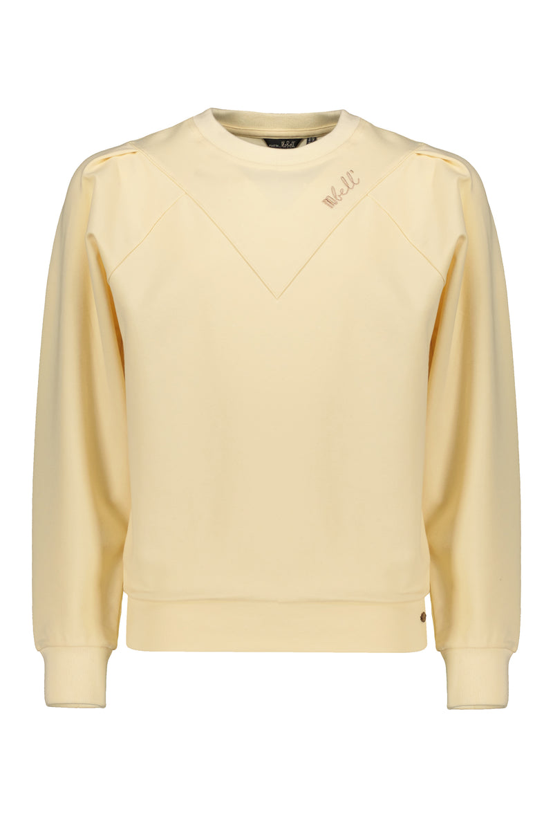 NoBell Kimo crew neck sweater with v shaped detail