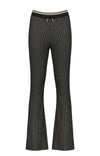 NoBell Sadia striped flared pants with rib waistband