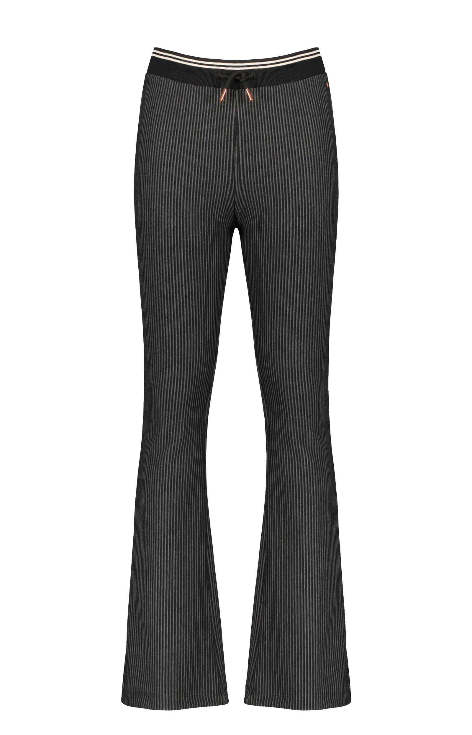 NoBell Sadia striped flared pants with rib waistband