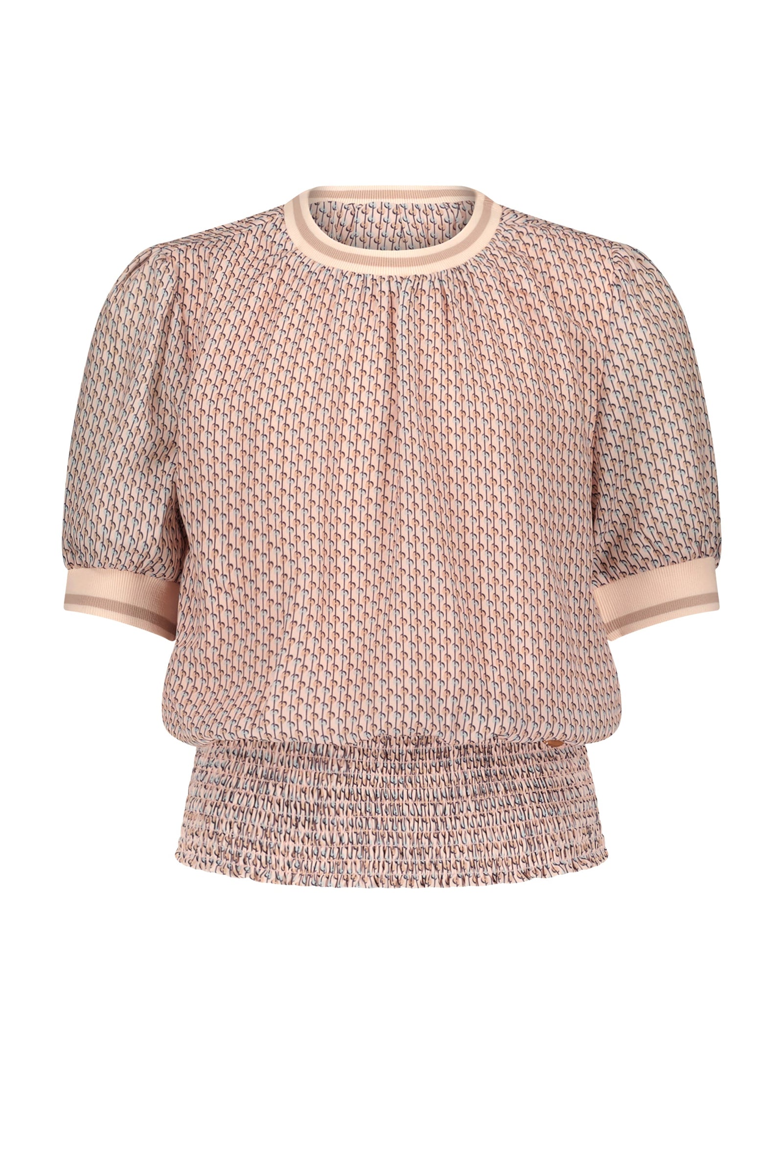 NoBell Tomas s/sl blouse with rib details