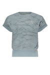Meisjes Kez loose fit tshirt fancy jersey s/sl van NoBell in de kleur Pearl in maat 170-176.