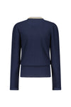 Meisjes Koba curly rib tshirt l/sl with puffed sleeves and rib at neck van NoBell in de kleur Navy Blazer in maat 170-176.