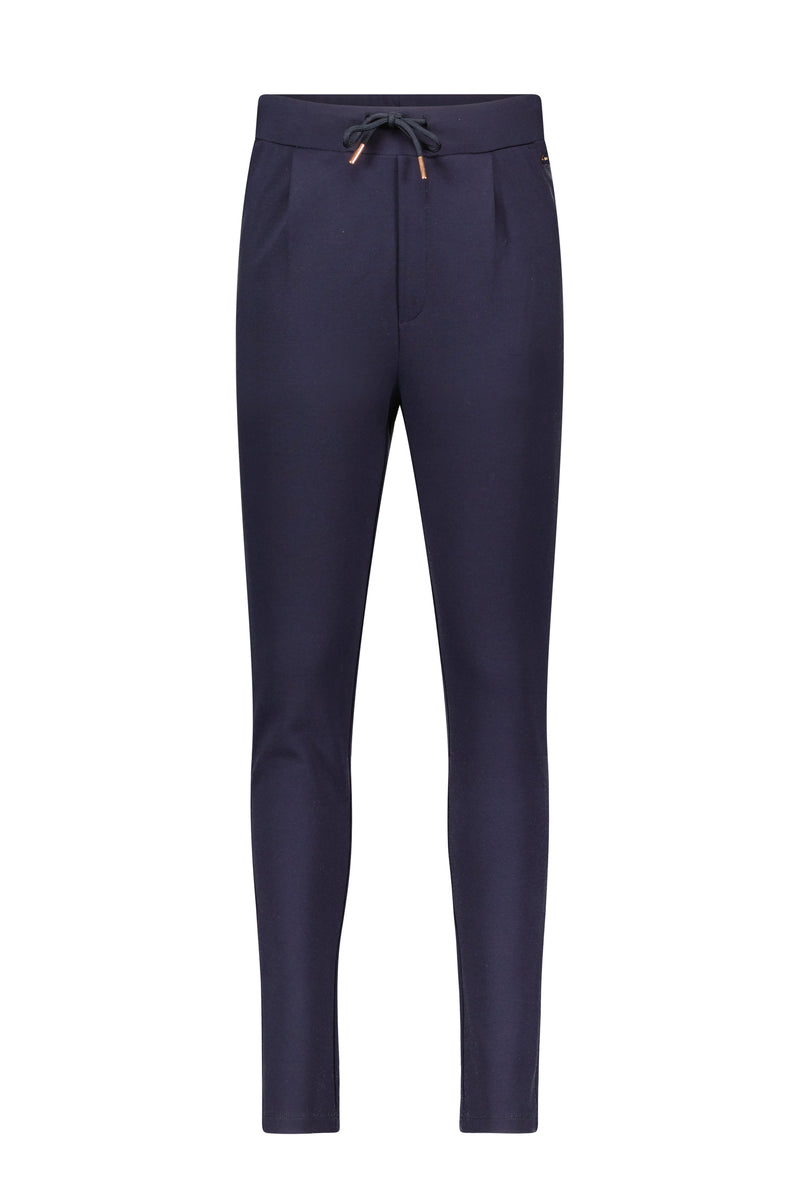 Meisjes Suna interlock solid pants van NoBell in de kleur Navy Blazer in maat 170-176.