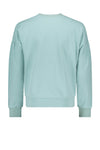 Meisjes Kimo crew neck sweater with dropped shoulders van NoBell in de kleur Vintage Blue in maat 170-176.