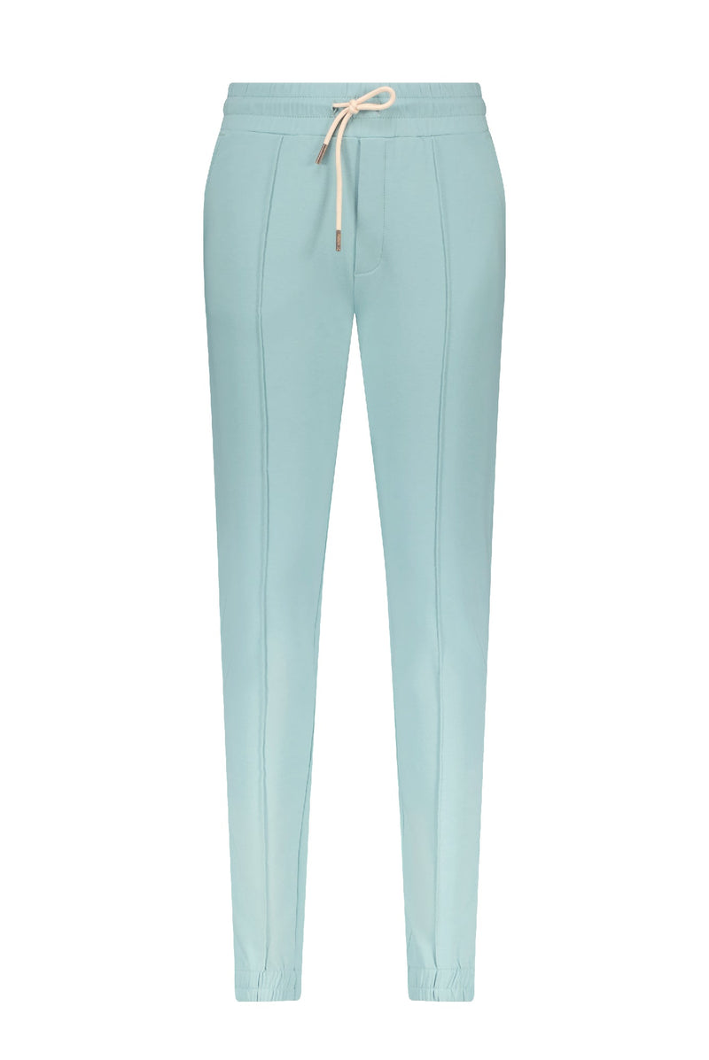 Meisjes Sane sweat pants with pintuck at front van NoBell in de kleur Vintage Blue in maat 170-176.