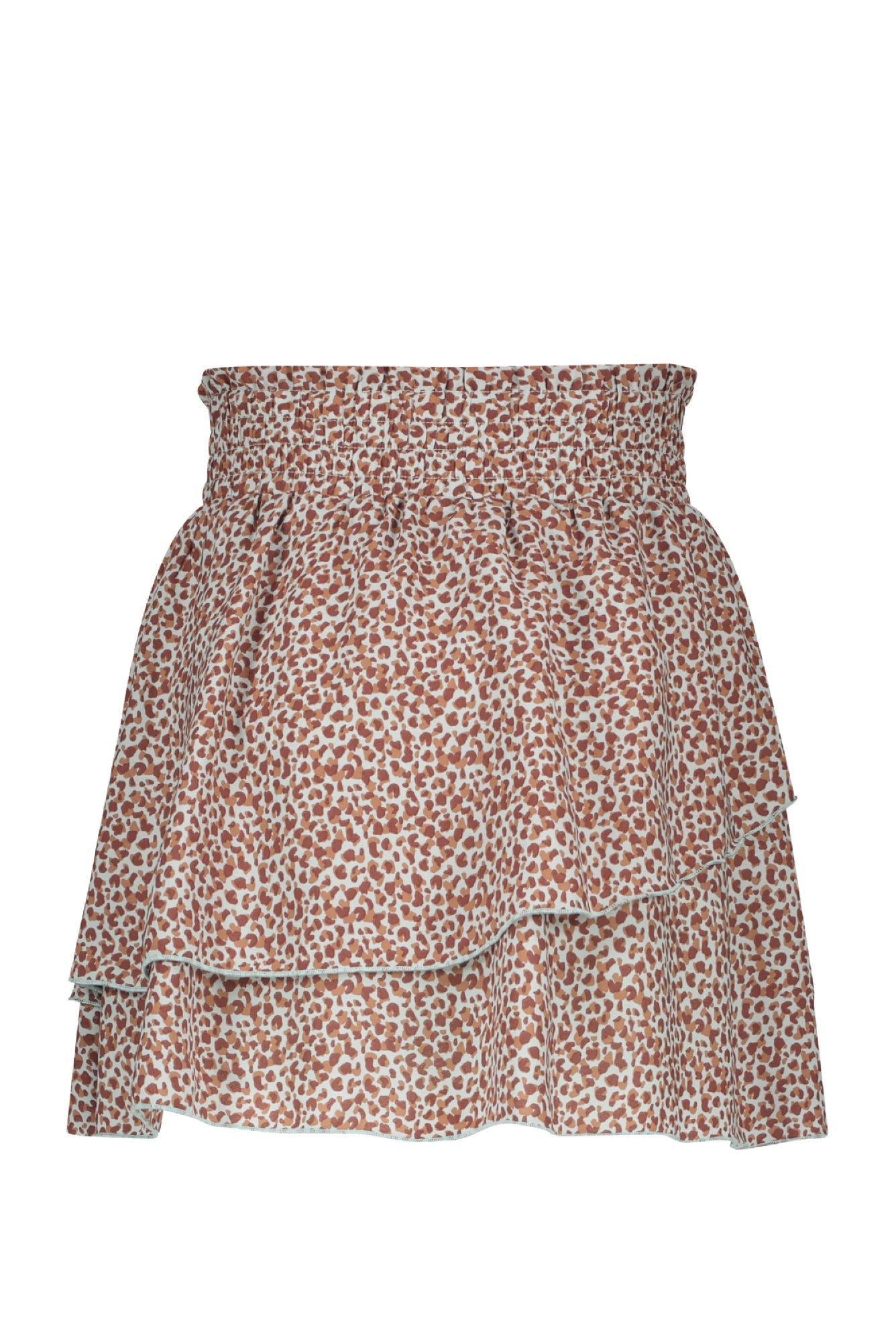 Meisjes Nada short layered skirt with short lining van NoBell in de kleur Spa Blue in maat 170-176.