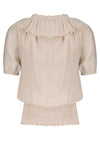NoBell Tommy B blouse s/sl with smocked waistband