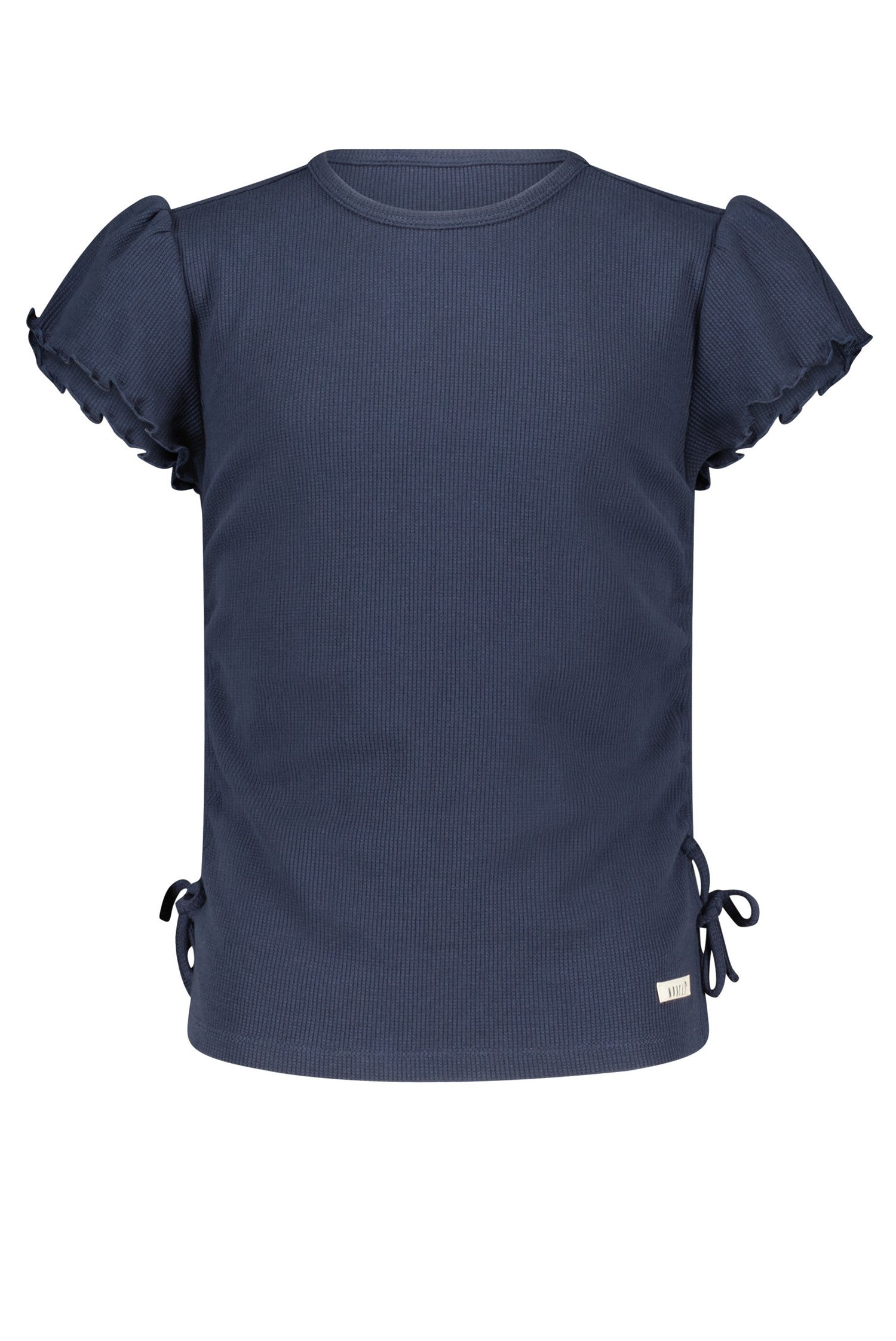 NoBell Koya waffled rib jersey top with pull up strings at sideseams