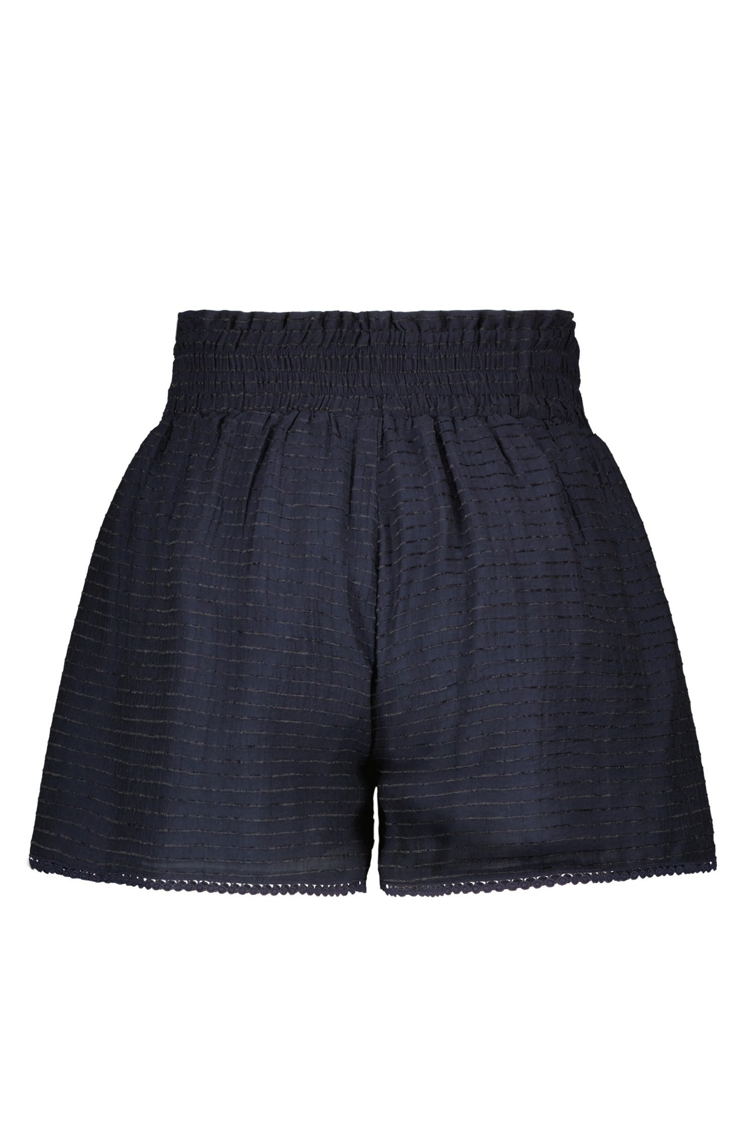 NoBell Saja wide woven short with smocked waistband