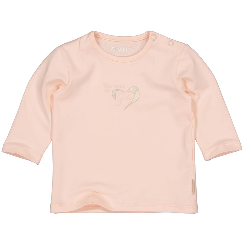 Meisjes Longsleeve Sanne van Quapi Newborn in de kleur Pink Blush in maat 68.