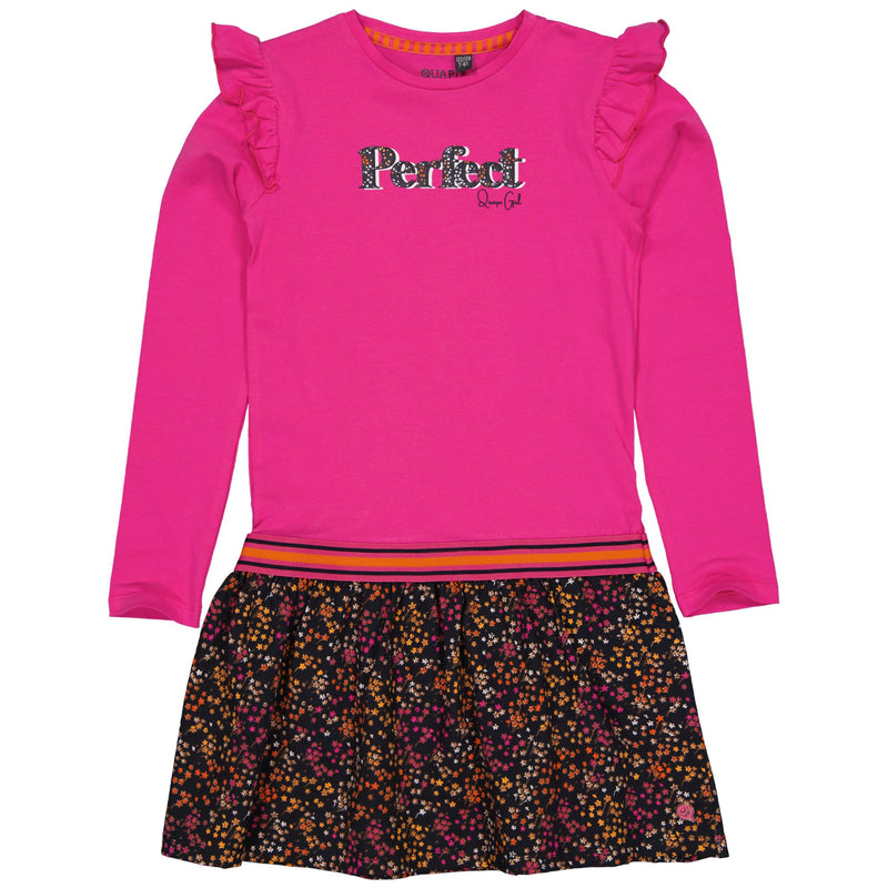 Meisjes Dress RAISAW221 van Quapi in de kleur Pink Magenta in maat 98-104.