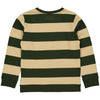 Jongens Sweater RAMOW221 van Quapi in de kleur Green Wood Stripe in maat 98-104.