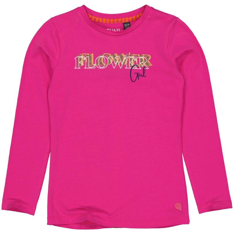 Meisjes Longsleeve REGAW221 van Quapi in de kleur Pink Magenta in maat 98-104.